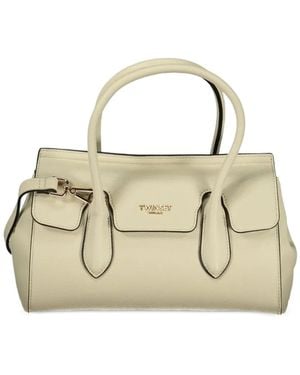 Twinset Logo-Appliqué Tote Bag - Metallic