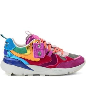 Kurt Geiger Kurt Runner Metallic-Patch Trainers - Pink