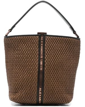 Alexander Smith Small Julie Quilted Tote Bag - Brown