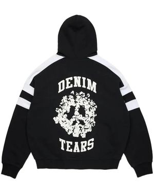 DENIM TEARS Xcorteiz Zip-Closure Hoodie in Black for Men | Lyst