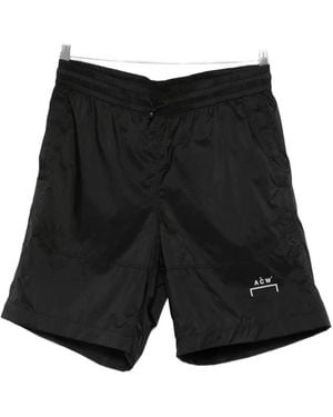 A_COLD_WALL* Logo-print panelled shorts - Schwarz