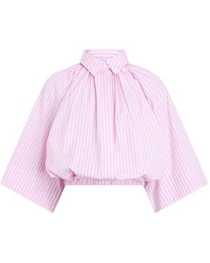 Patou Cropped Striped Shirt - Pink