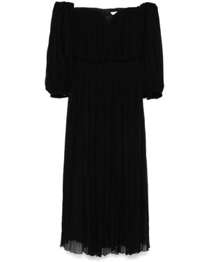 Chloé Pleated Maxi Dress - Black