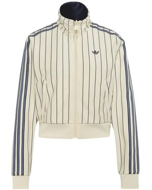 adidas Firebird Pinstripe-Pattern Track Jacket - White