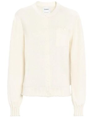 Barrie Cashmere And Cotton With Ribbed Detailing Cardigan - White
