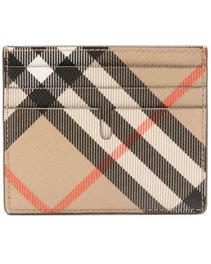 Burberry Portafoglio A Quadri - Neutro