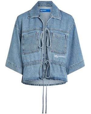 KARL LAGERFELD Tie Blouse - Blue