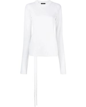 Ann Demeulemeester T-Shirt A Maniche Lunghe - Bianco