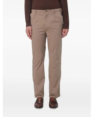 Brooksfield Pleat-Detail Chino Pants - Natural