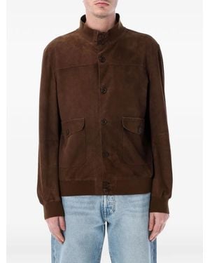 SWD by S.w.o.r.d. Perforated Suede Jacket - Brown