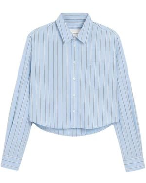 Ami Paris Cropped-Langarmshirt - Blau
