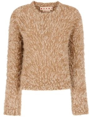 Marni Bouclé Alpaca Jumper - Natural