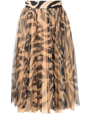 Off-White c/o Virgil Abloh Zebra-print Flared Skirt - Multicolor