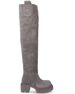 Rick Owens Platform Over-The-Knee Boots - Brown
