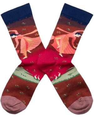 Bonne Maison Graphic-Print Socks - Blue