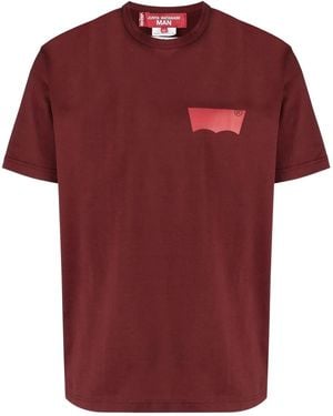 Junya Watanabe X Levi's Logo-Print T-Shirt - Red