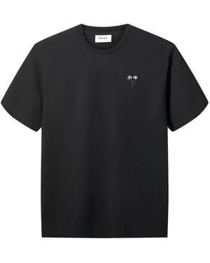 Forét T-Shirt Con Ricamo Floreale - Nero