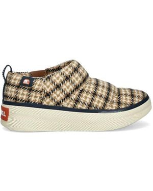 Sorel Houndstooth Slip-On Boots - White