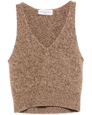 Brandon Maxwell Sleeveless Tank Top - Brown