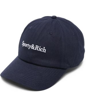 Sporty & Rich Baseballkappe Mit Logo-Stickerei - Blau