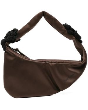 Stine Goya Bolso De Hombro Con Aplique Floral - Marrón