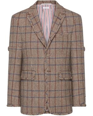 Thom Browne Checked Blazer - Brown