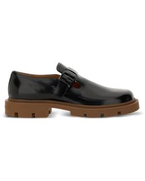 Maison Margiela Buckle-Fastening Patent-Leather Shoes - Black