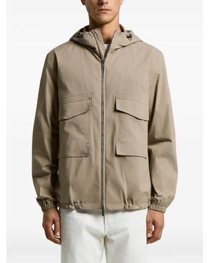Peserico Hooded Pocket Jacket - Natural