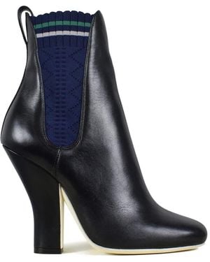Fendi Elasticated-Panels Boots - Blue