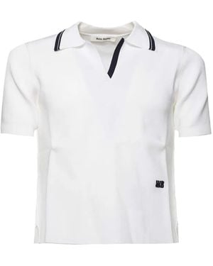 Wales Bonner Short-Sleeved Polo Shirt - White