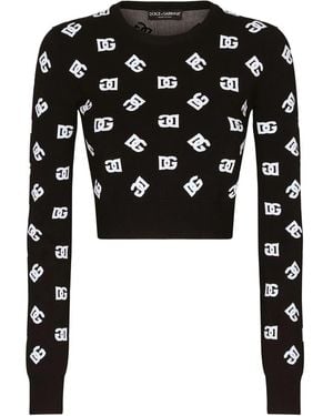 Dolce & Gabbana Trui Met Dg-Logojacquard - Zwart