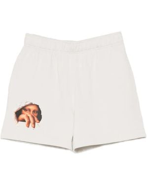 Melt Graphic-Print Shorts - White