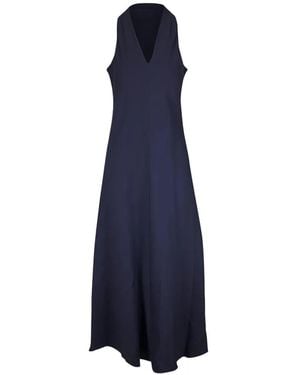 Peter Cohen V-Neck Sleeveless Maxi Dress - Blue