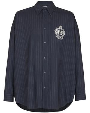 Balmain ストライプ シャツ - ブルー