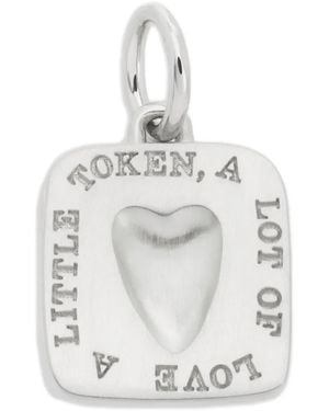 Monica Vinader Heart Love Token Pendant - White