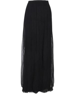 Alberta Ferretti Pleated Maxi Skirt - Black