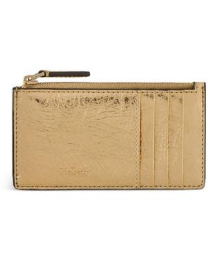 Mulberry Continental Zipped Long Leather Card Holder - Natural
