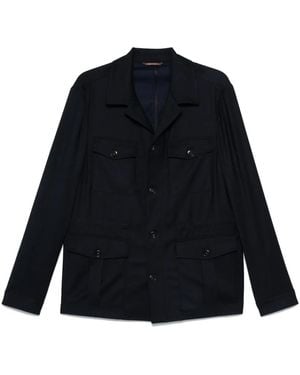 Canali シャツジャケット - ブルー