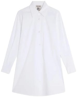 Semicouture China Belted-Back Shirt - White