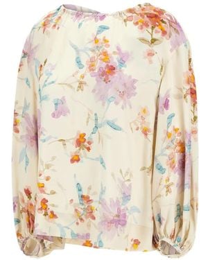 Herno Floral-Print Blouse - White
