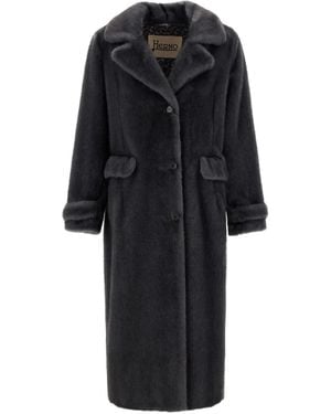 Herno ラペルカラー シングルコート - ブラック