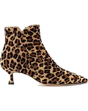 Mara Bini 50Mm Leopard-Print Ankle Boots - Brown