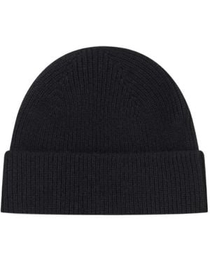 ZEGNA Ribbed-Knit Cashmere Beanie Hat - Blue