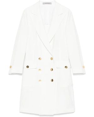 Tagliatore Double-Breasted Coat - White