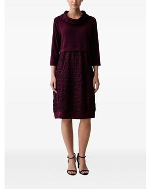 Joseph Ribkoff Textured Cowl-Neck Dress