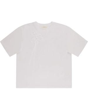 Slowear Camiseta Con Bordado Floral - Blanco