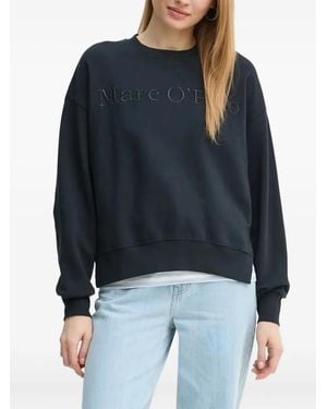 Marc O' Polo Logo-Embroidered Sweatshirt - Blue
