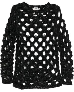 COMME DES GARÇON BLACK Jersey Con Diseño Calado - Negro