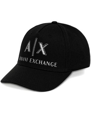 ARMANI EXCHANGE Baseballkappe Mit Logo - Schwarz