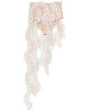 GIUSEPPE DI MORABITO Lace Mini Shorts - White